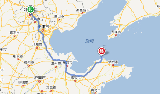 北京到长岛